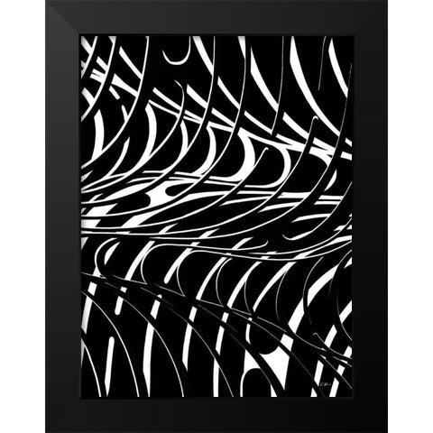 Curvature 2.0 Black Modern Wood Framed Art Print by Brown, Denise