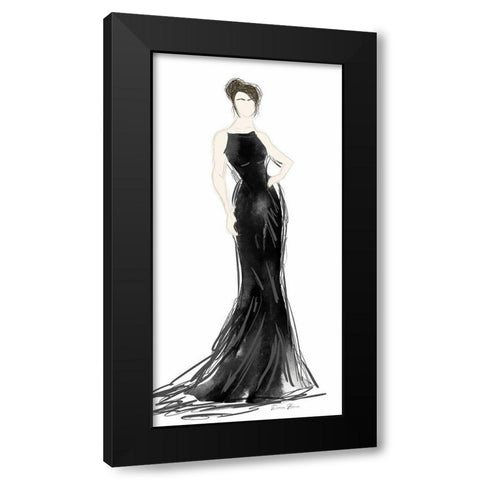 Fashion Week 2 Black Modern Wood Framed Art Print by Brown, Denise