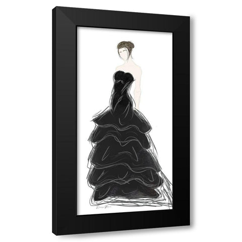 Fashion Week 2 v2 Black Modern Wood Framed Art Print by Brown, Denise