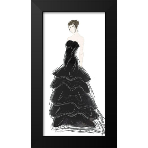 Fashion Week 2 v2 Black Modern Wood Framed Art Print by Brown, Denise