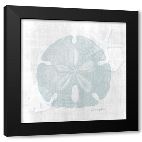 Sand Dollar 1 Black Modern Wood Framed Art Print with Double Matting by Brown, Denise