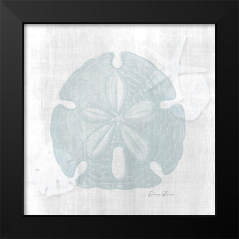 Sand Dollar 1 Black Modern Wood Framed Art Print by Brown, Denise