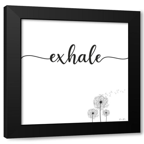Exhale Black Modern Wood Framed Art Print by Brown, Denise