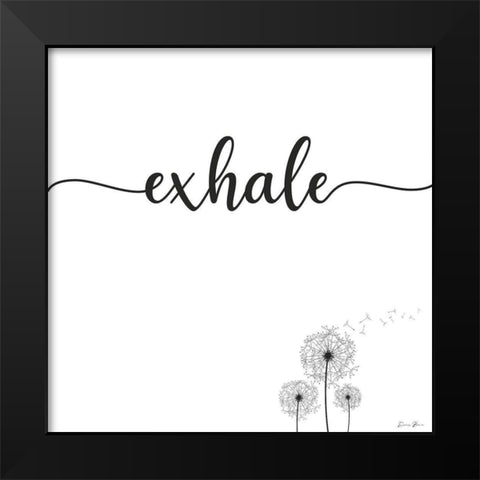 Exhale Black Modern Wood Framed Art Print by Brown, Denise