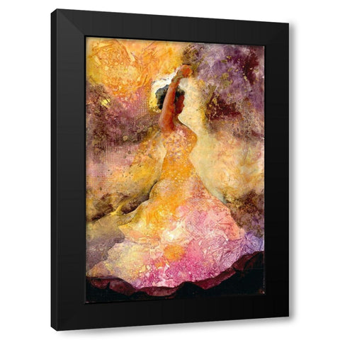 Flourished Dancer 1 Black Modern Wood Framed Art Print by Charest, Doris