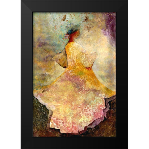 Flourished Dancer 2 Black Modern Wood Framed Art Print by Charest, Doris