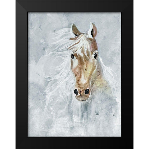 Magical Steed 2 Black Modern Wood Framed Art Print by Charest, Doris