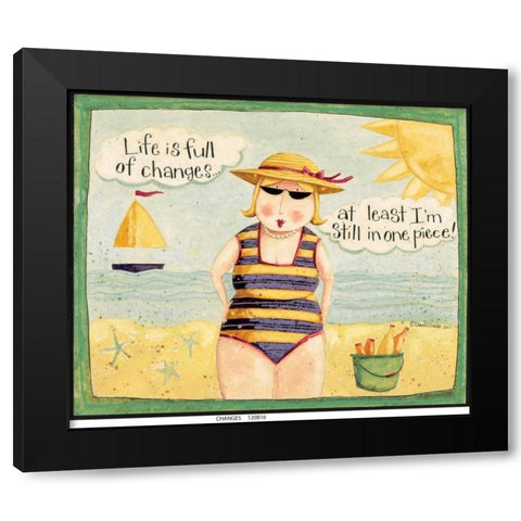 Changes Black Modern Wood Framed Art Print by DiPaolo, Dan