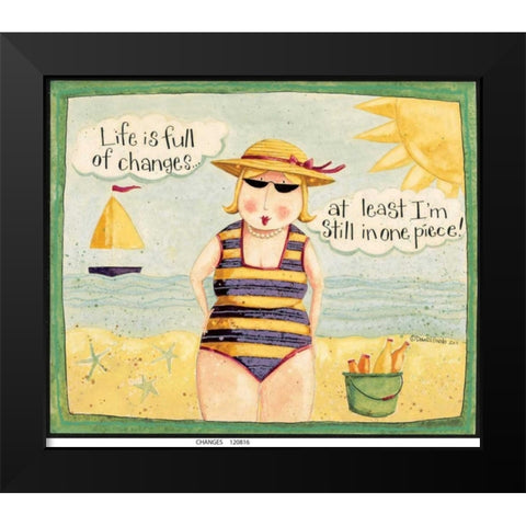 Changes Black Modern Wood Framed Art Print by DiPaolo, Dan