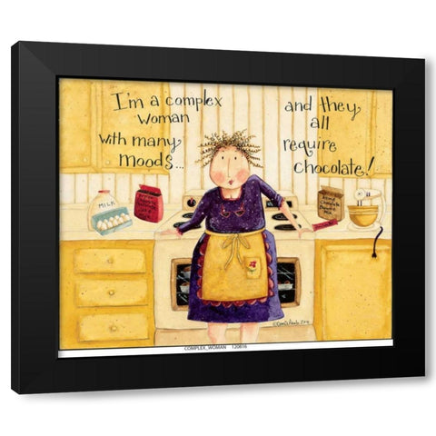 Complex Woman Black Modern Wood Framed Art Print by DiPaolo, Dan