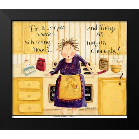 Complex Woman Black Modern Wood Framed Art Print by DiPaolo, Dan
