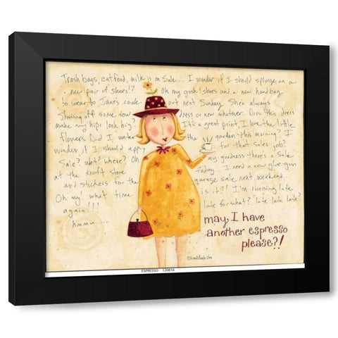 Espresso Black Modern Wood Framed Art Print by DiPaolo, Dan