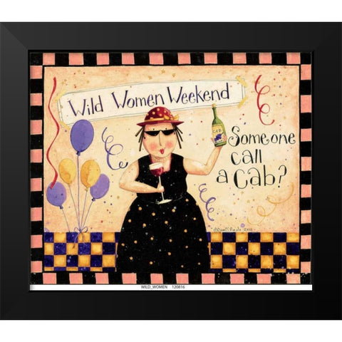 Wild Woman Black Modern Wood Framed Art Print by DiPaolo, Dan