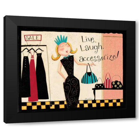 Life Happens Black Modern Wood Framed Art Print by DiPaolo, Dan