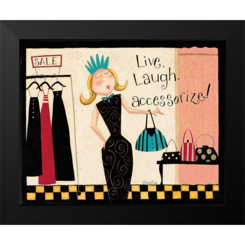 Life Happens Black Modern Wood Framed Art Print by DiPaolo, Dan