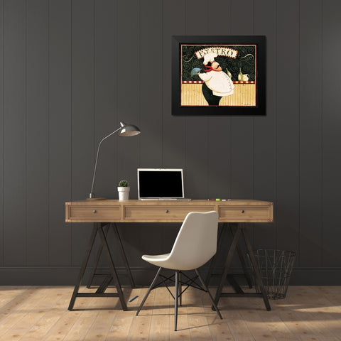 Bistro Black Modern Wood Framed Art Print by DiPaolo, Dan