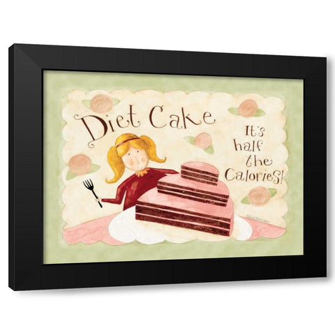 Diet Cake Black Modern Wood Framed Art Print by DiPaolo, Dan