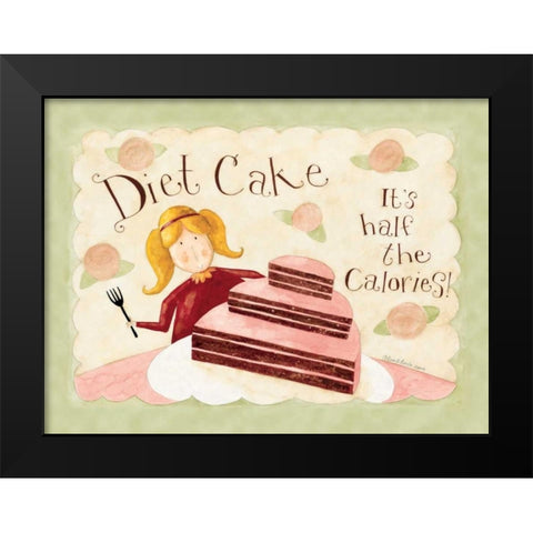 Diet Cake Black Modern Wood Framed Art Print by DiPaolo, Dan