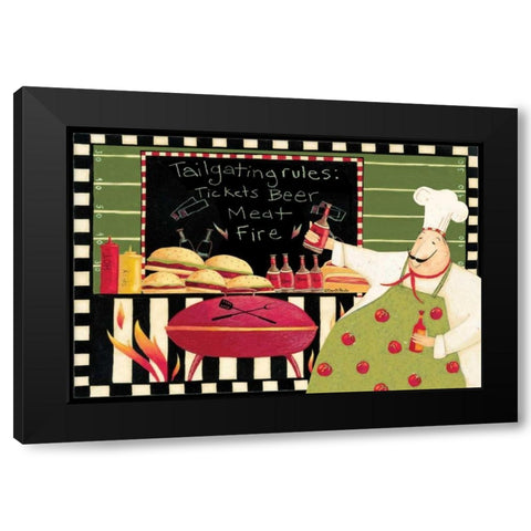 Cook Out Black Modern Wood Framed Art Print with Double Matting by DiPaolo, Dan