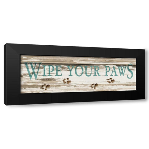 Wipe Your Paws Black Modern Wood Framed Art Print by Stimson, Diane