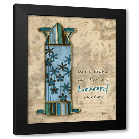 Board Mtg Black Modern Wood Framed Art Print by Stimson, Diane