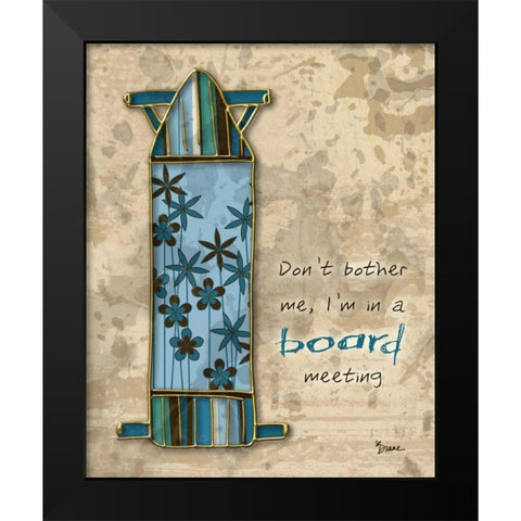 Board Mtg Black Modern Wood Framed Art Print by Stimson, Diane