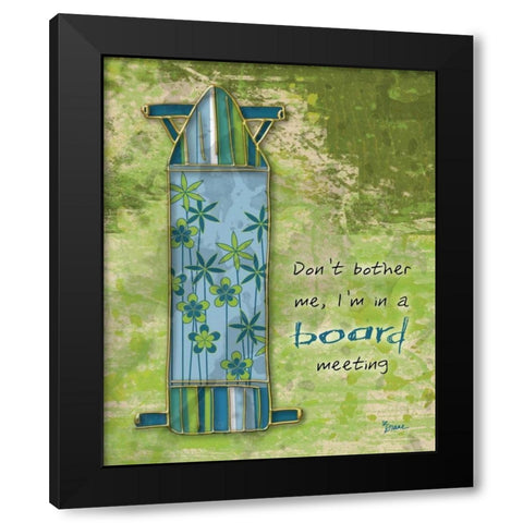 Board Mtg Black Modern Wood Framed Art Print by Stimson, Diane