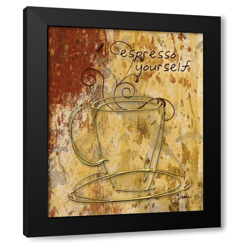 Espresso Yourself Black Modern Wood Framed Art Print by Stimson, Diane