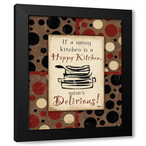 Kitchen Delirious Brown Black Modern Wood Framed Art Print with Double Matting by Stimson, Diane