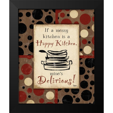 Kitchen Delirious Brown Black Modern Wood Framed Art Print by Stimson, Diane