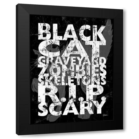 Black Cat Black Modern Wood Framed Art Print by Stimson, Diane