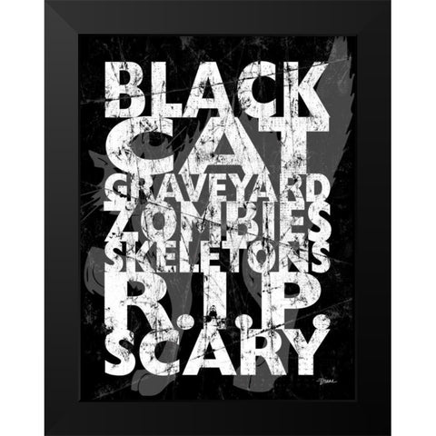 Black Cat Black Modern Wood Framed Art Print by Stimson, Diane