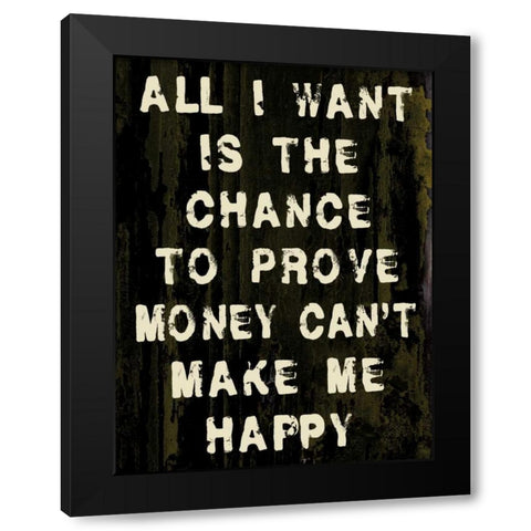 Money Black Modern Wood Framed Art Print with Double Matting by Stimson, Diane