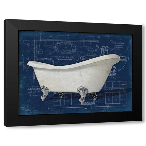 Bath Blues 2 Black Modern Wood Framed Art Print with Double Matting by Stimson, Diane