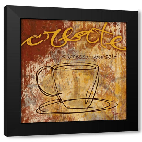 Create Cream Black Modern Wood Framed Art Print with Double Matting by Stimson, Diane