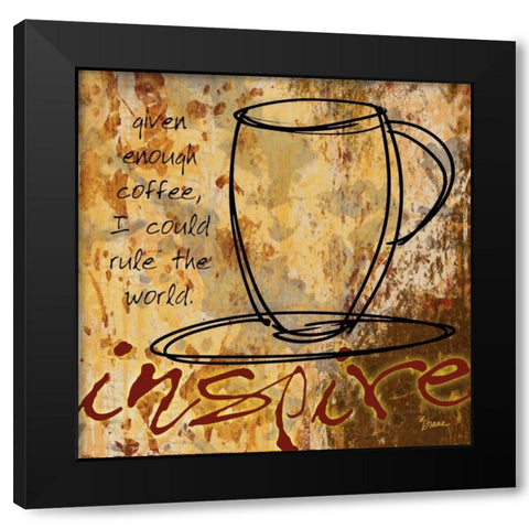 Inspire Black Modern Wood Framed Art Print by Stimson, Diane