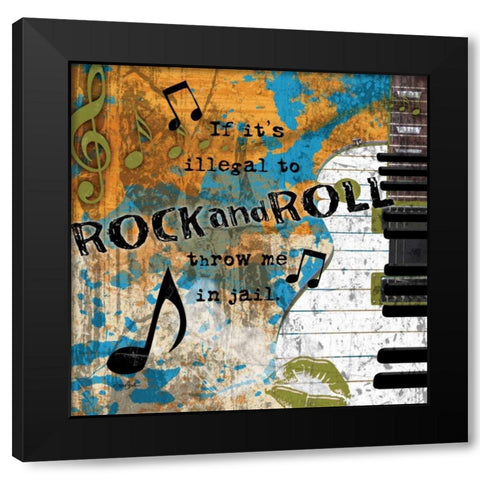 Illegal Rock Black Modern Wood Framed Art Print by Stimson, Diane
