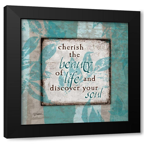 Spa Soul Black Modern Wood Framed Art Print by Stimson, Diane