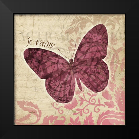 JeTaime Bfly Black Modern Wood Framed Art Print by Stimson, Diane