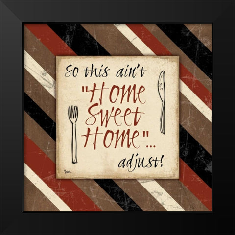 Home Sweet Black Modern Wood Framed Art Print by Stimson, Diane