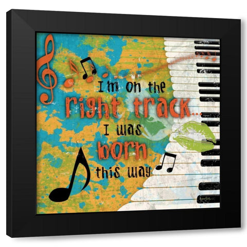 Born This Way Black Modern Wood Framed Art Print with Double Matting by Stimson, Diane