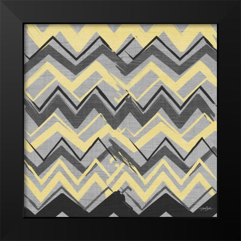 Yel Gray Stripes 2 Black Modern Wood Framed Art Print by Stimson, Diane