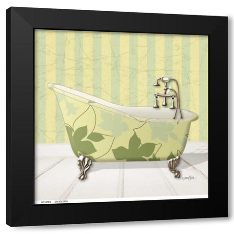 Fleur Tub 1 Black Modern Wood Framed Art Print with Double Matting by Stimson, Diane