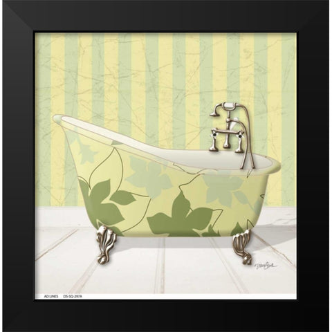 Fleur Tub 1 Black Modern Wood Framed Art Print by Stimson, Diane
