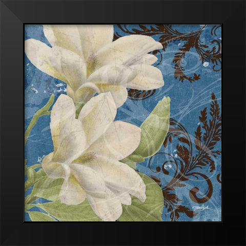 Royal Magnolia Black Modern Wood Framed Art Print by Stimson, Diane