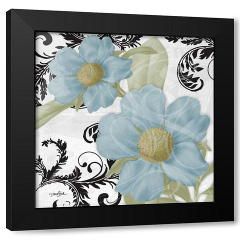 Dillenia Blue Black Modern Wood Framed Art Print by Stimson, Diane