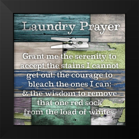 Laundry Prayer Black Modern Wood Framed Art Print by Stimson, Diane