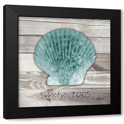 Sandy Toes Black Modern Wood Framed Art Print by Stimson, Diane
