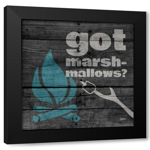 Got Marshmallows Black Modern Wood Framed Art Print with Double Matting by Stimson, Diane