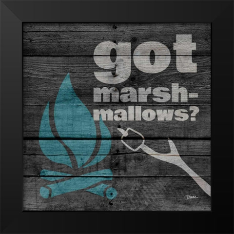 Got Marshmallows Black Modern Wood Framed Art Print by Stimson, Diane